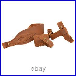 No Drill Set of Leather Rifle Harnessed, Sling Loop, Soft Sling for Hunting