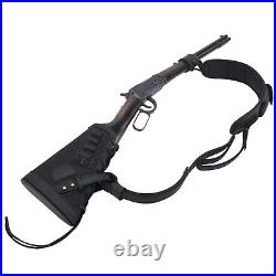 No Drilling Leather Rifle Buttstock, Carry Strap with Sling Loop for. 308.22LR. 357