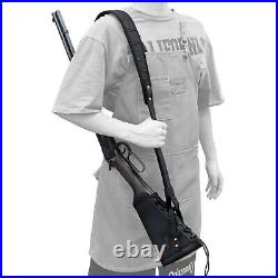 No Drilling Leather Rifle Cheek Rest Buttstock + Sling Strap with Barrel Mount