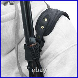 No Drilling Leather Rifle Cheek Rest Buttstock + Sling Strap with Barrel Mount