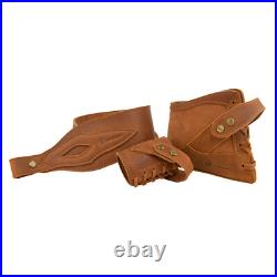 No-drill Set Leather Rifle Buttstock Cover, Gun Soft Sling, Sling Ring Set