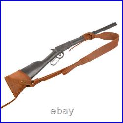 No-drill Set Leather Rifle Buttstock Cover, Gun Soft Sling, Sling Ring Set