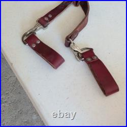 Occidental Leather Brown Leather Work Belt And Suspenders, Adjustable, Swivels