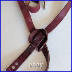 Occidental Leather Brown Leather Work Belt And Suspenders, Adjustable, Swivels