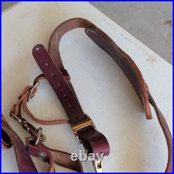 Occidental Leather Brown Leather Work Belt And Suspenders, Adjustable, Swivels