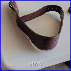 Occidental Leather Brown Leather Work Belt And Suspenders, Adjustable, Swivels