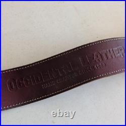 Occidental Leather Brown Leather Work Belt And Suspenders, Adjustable, Swivels