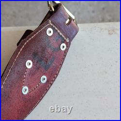 Occidental Leather Brown Leather Work Belt And Suspenders, Adjustable, Swivels