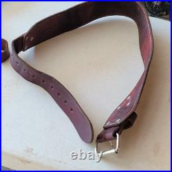 Occidental Leather Brown Leather Work Belt And Suspenders, Adjustable, Swivels