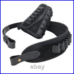 One Combo Leather Suede Hunting Gun Buttstock with Sling for. 357.45/70.22 12GA