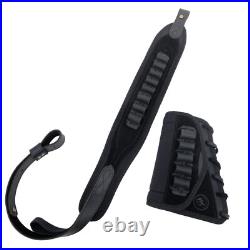 One Combo Leather Suede Hunting Gun Buttstock with Sling for. 357.45/70.22 12GA