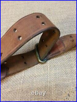 Orig WW1 1917 Dated Duncan MFG Leather Rifle Sling for Springfield Garand Rifles