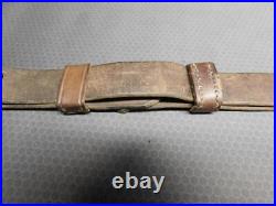 Orig WW1-WW2 Model 1907 leather rifle sling. JES Co. Insp mark on both sides