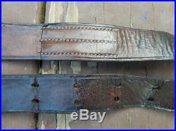Original Leather Us Military Trapdoor Springfield & Krag Rifle Sling W. S. T