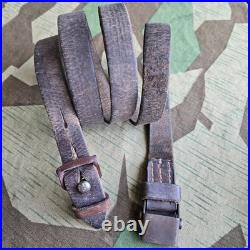 Original Surplus K98 G43 33/40 Mauser Leather Sling manufacturer stamped Ref N85