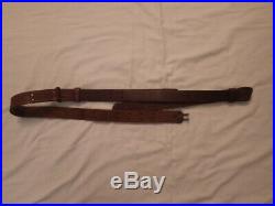 Original WW II US Army Leather Rifle Sling, Garand, Springfield