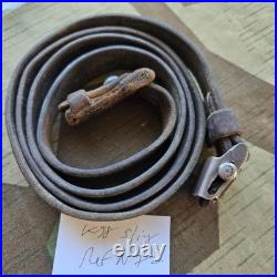 Original WWII German K98 G43 33/40 Mauser Leather Sling D&C Stamped ref. N72