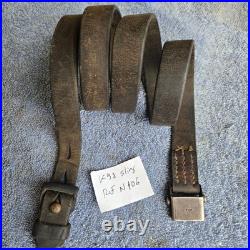 Original WWII German K98 G43 33/40 Mauser Leather Sling L&F Proof N106