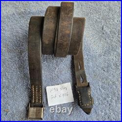 Original WWII German K98 G43 33/40 Mauser Leather Sling L&F Proof N106