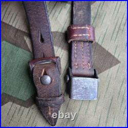 Original WWII German K98 G43 33/40 Mauser Leather Sling L&F Proofed ref. N122