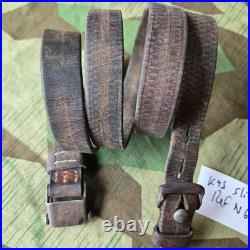 Original WWII German K98 G43 33/40 Mauser Leather Sling L&F proofed N. 65