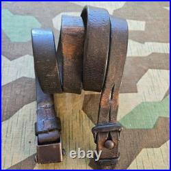Original WWII German K98 G43 33/40 Mauser Leather Sling L&F proofed N. 79