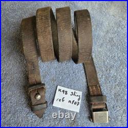 Original WWII German K98 G43 33/40 Mauser Leather Sling L&F proofed N107