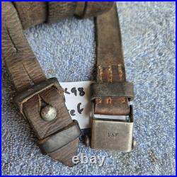 Original WWII German K98 G43 33/40 Mauser Leather Sling L&F proofed N107
