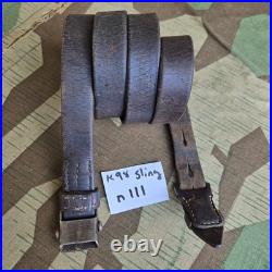 Original WWII German K98 G43 33/40 Mauser Leather Sling L&F proofed N111