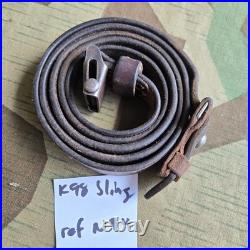 Original WWII German K98 G43 33/40 Mauser Leather Sling L&F proofed N94