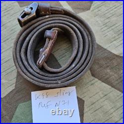 Original WWII German K98 G43 33/40 Mauser Leather Sling L&F proofed ref. N71