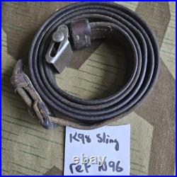 Original WWII German K98 G43 33/40 Mauser Leather Sling LATE WAR Proofed N96