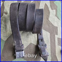 Original WWII German K98 G43 33/40 Mauser Leather Sling LATE WAR Proofed N96