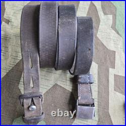 Original WWII German K98 G43 33/40 Mauser Leather Sling LATE WAR Proofed N96