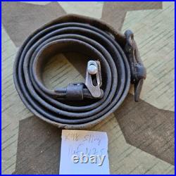 Original WWII German K98 G43 33/40 Mauser Leather Sling Schmidt proof ref. N75