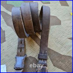 Original WWII German K98 G43 33/40 Mauser Leather Sling Schmidt proof ref. N75