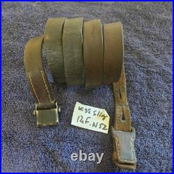 Original WWII German K98 G43 33/40 Mauser Leather Sling Stamped, Late War #52A