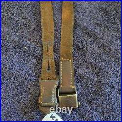 Original WWII German K98 G43 33/40 Mauser Leather Sling Stamped, Late War #52A