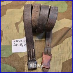 Original WWII German K98 G43 33/40 Mauser Leather Sling ref#43N