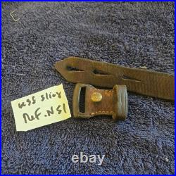 Original WWII German K98 G43 33/40 Mauser Leather Sling ref#51N