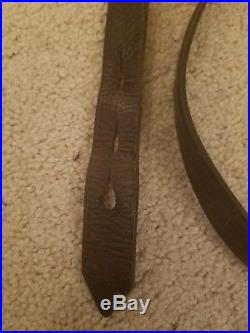 Original WWII German Military Leather Rifle Sling K98 Mauser with Keeper