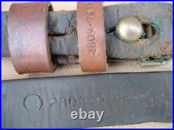 Original WWII WW2 Era Israeli Mauser Rifle Leather Sling Y 2804-0252 Old Vintage