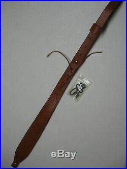 Original Weatherby 1 Leather Rifle Sling NOS- withDetachable Swivels