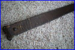 Original Ww2 Japanese Arisaka Rifle Sling Leather/canvas Authentic