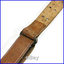 Original Wwi Wwii Us Army M1907 M07 Leather Rifle Sling Brass Hardware Unmarked