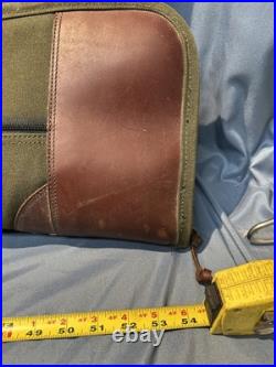 Orvis Battenkill Double Shotgun Rifle Case 54in Canvas Leather Fleece Lined