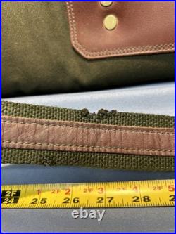 Orvis Battenkill Double Shotgun Rifle Case 54in Canvas Leather Fleece Lined