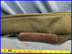 Orvis Battenkill Double Shotgun Rifle Case 54in Canvas Leather Fleece Lined