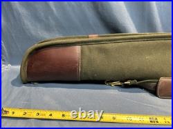 Orvis Battenkill Double Shotgun Rifle Case 54in Canvas Leather Fleece Lined