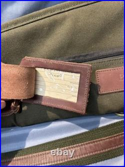 Orvis Battenkill Double Shotgun Rifle Case 54in Canvas Leather Fleece Lined